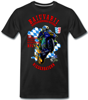 Grünes Biker/Bikerin Niederbayern Baiuvarii.eu T-shirt